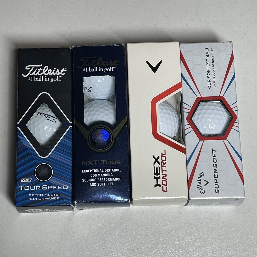 Titleist Tour Speed Callaway Hex Control And More White Golf Balls 2 Dozen NEW